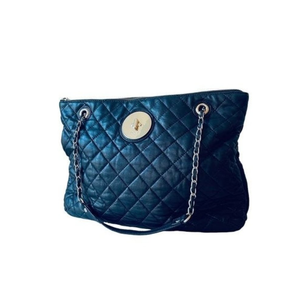DKNY Leather Quilted Shoulder Handbag Black Great Condition